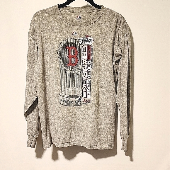 Majestic Men's Boston Red Sox 2013 World Series Champions Long Sleeve Large - Picture 7 of 16